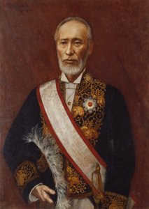 Portret van Terajima Munenori door Kuroda Seiki